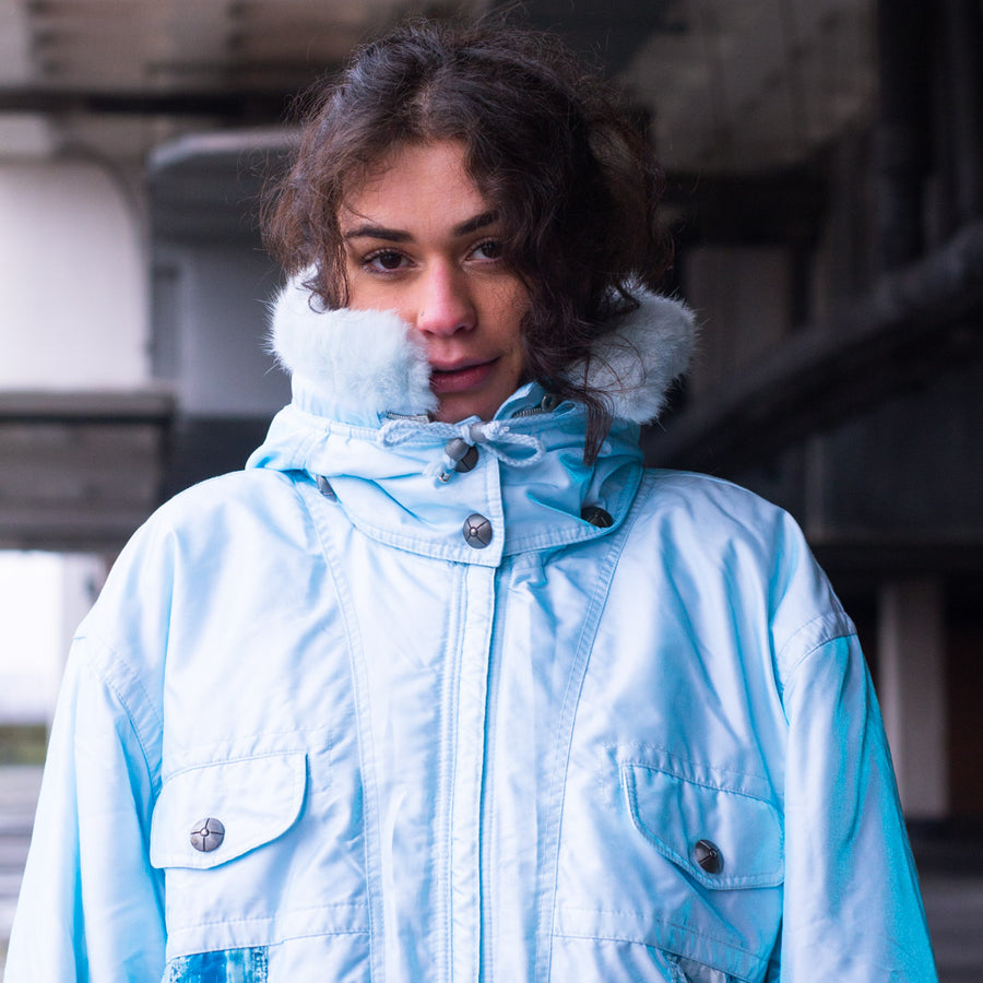 Ellesse parka jacket in an icy baby blue