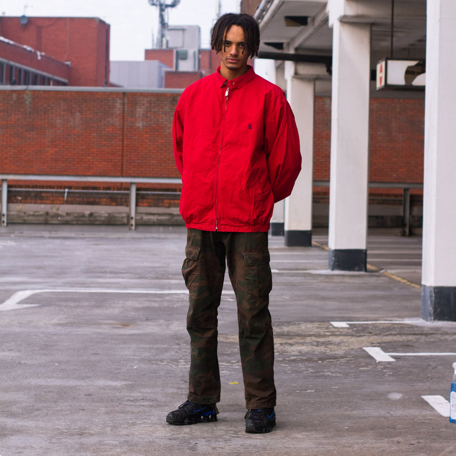 Nautica bomber / coach jacket in red and black