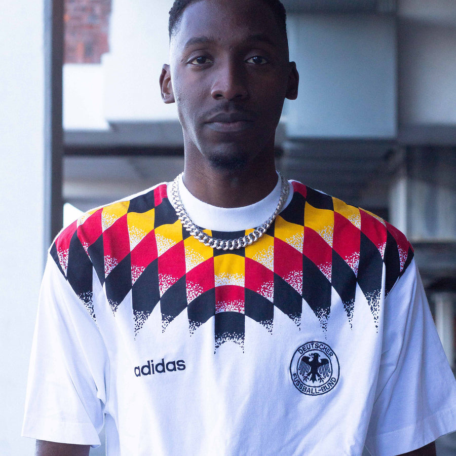 Adidas Germany 1994 - 1996 Home Football Shirt in White