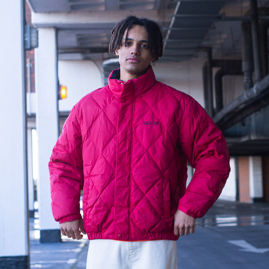 Chaps puffer jacket in red