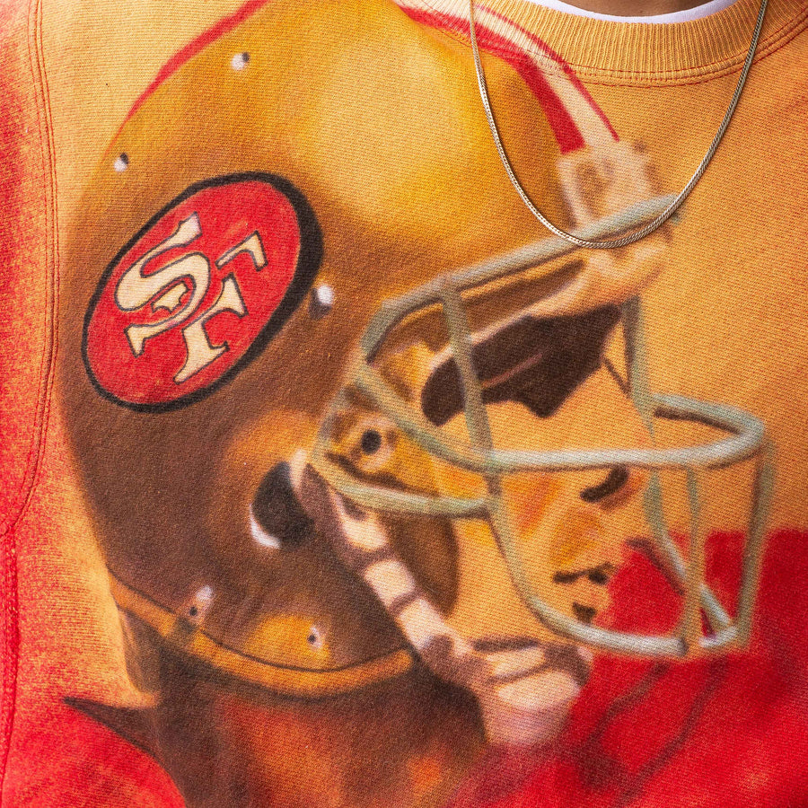 Lee Sports 90's San Fransisco 49ers Sweatshirt in red and Orange