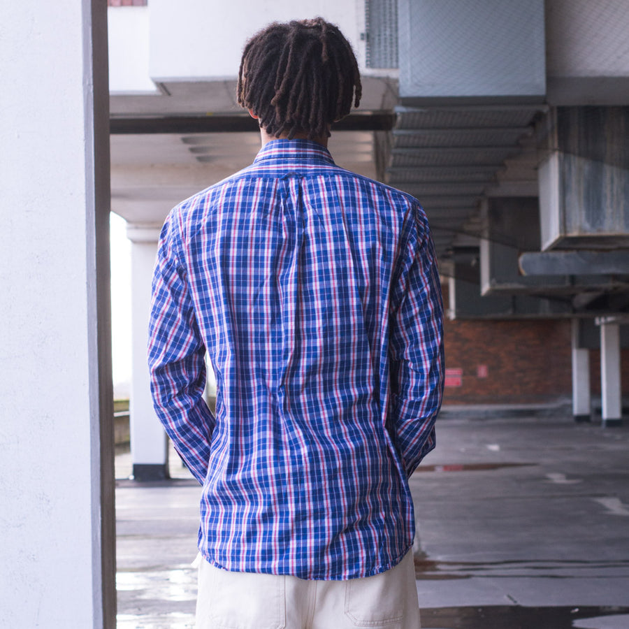 Burberrys Checked Shirt in Blue, White and Red