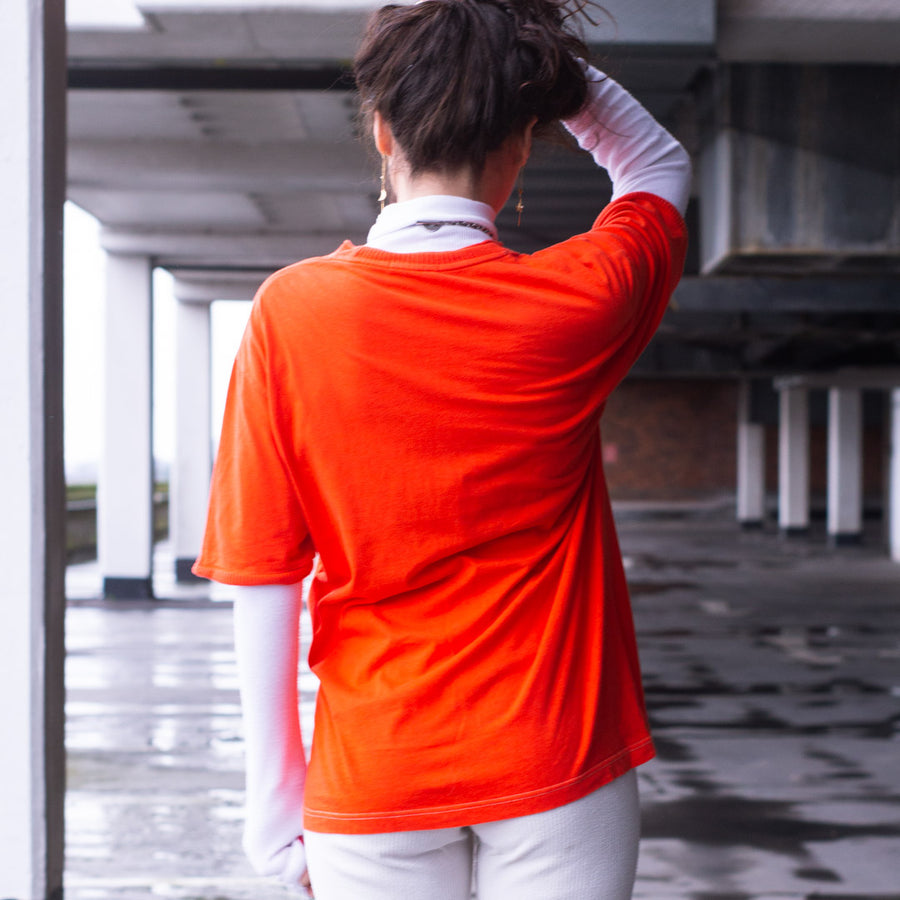 Issey Miyake T-Shirt in a Peng Orange