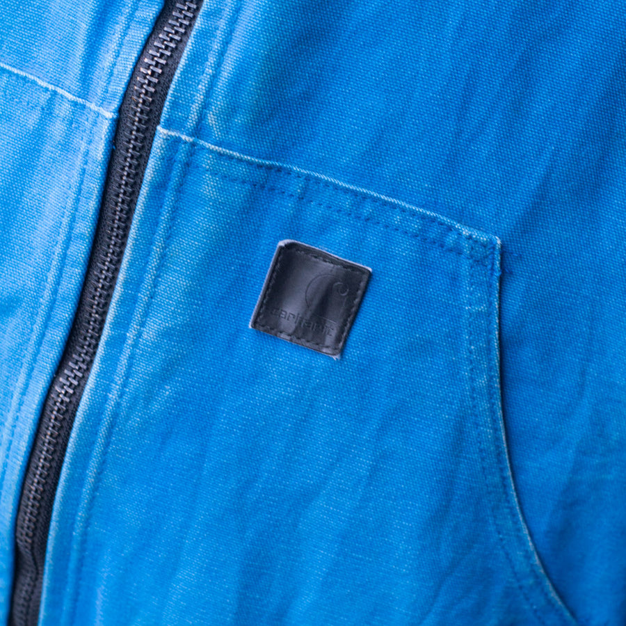 Carhartt 90's Logo Detroit Jacket in Blue and Black