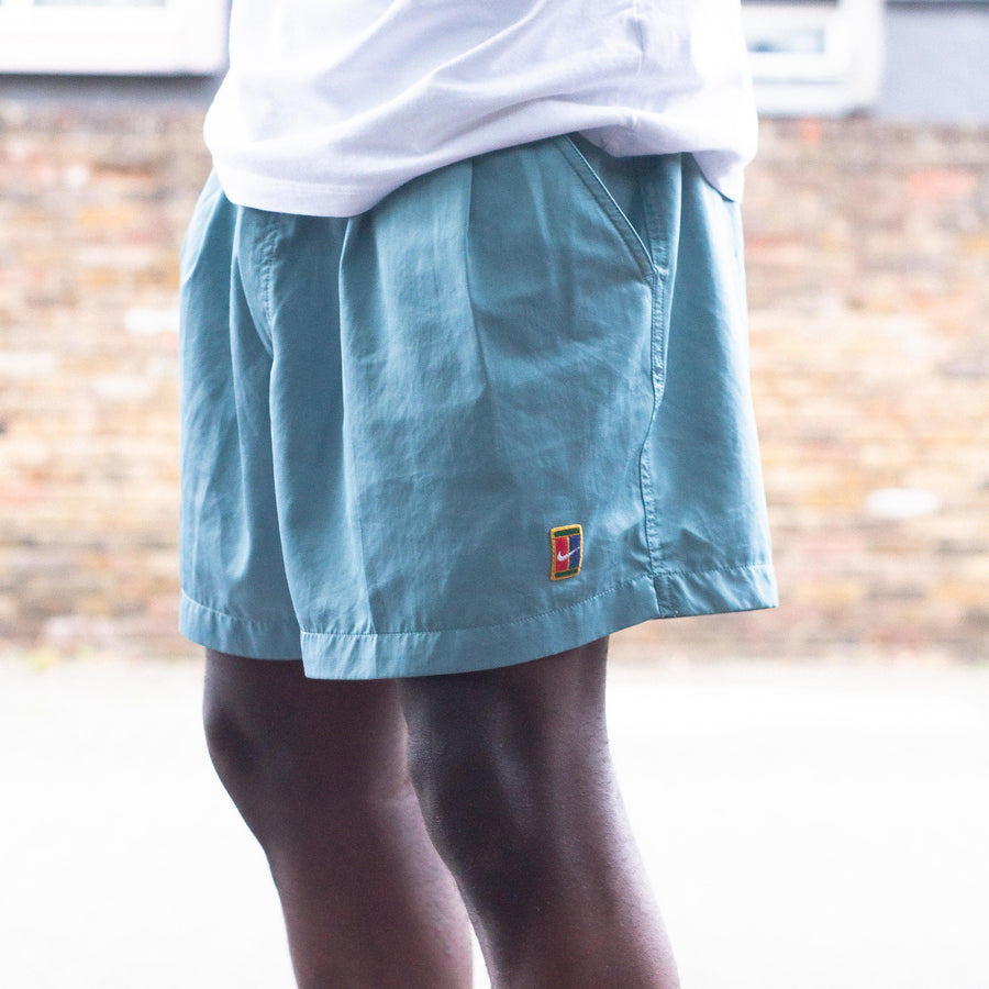 Nike Court Late 90's Embroidered Logo Shorts in Blue