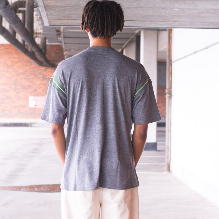 Puma 90's Embroidered Logo T-Shirt in Grey and Green