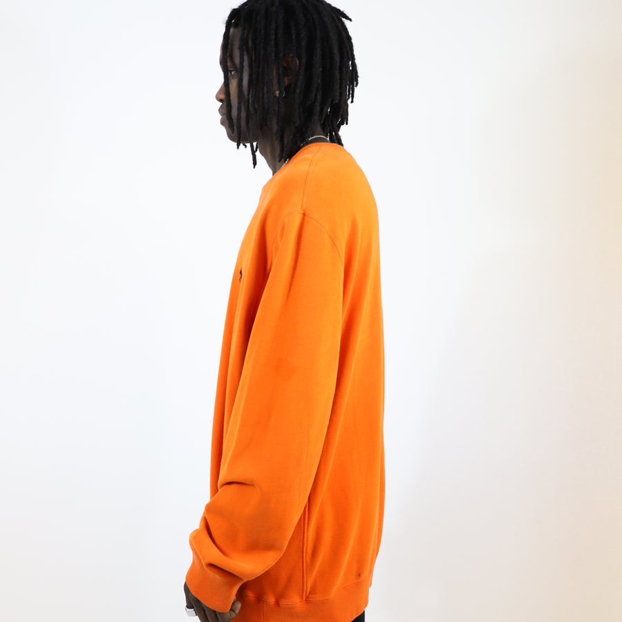 Polo Ralph Lauren Embroidered Sweatshirt in Orange and Navy