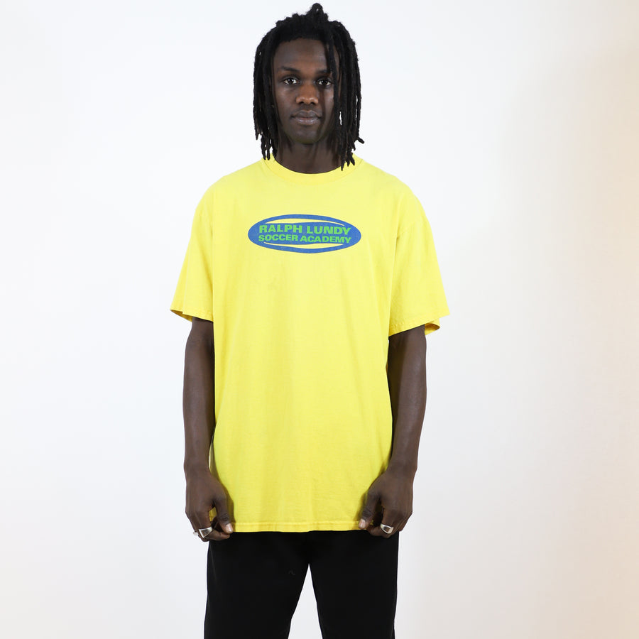 Nike Late 90's / Early 00's Central Swoosh T-Shirt in Yellow and Green