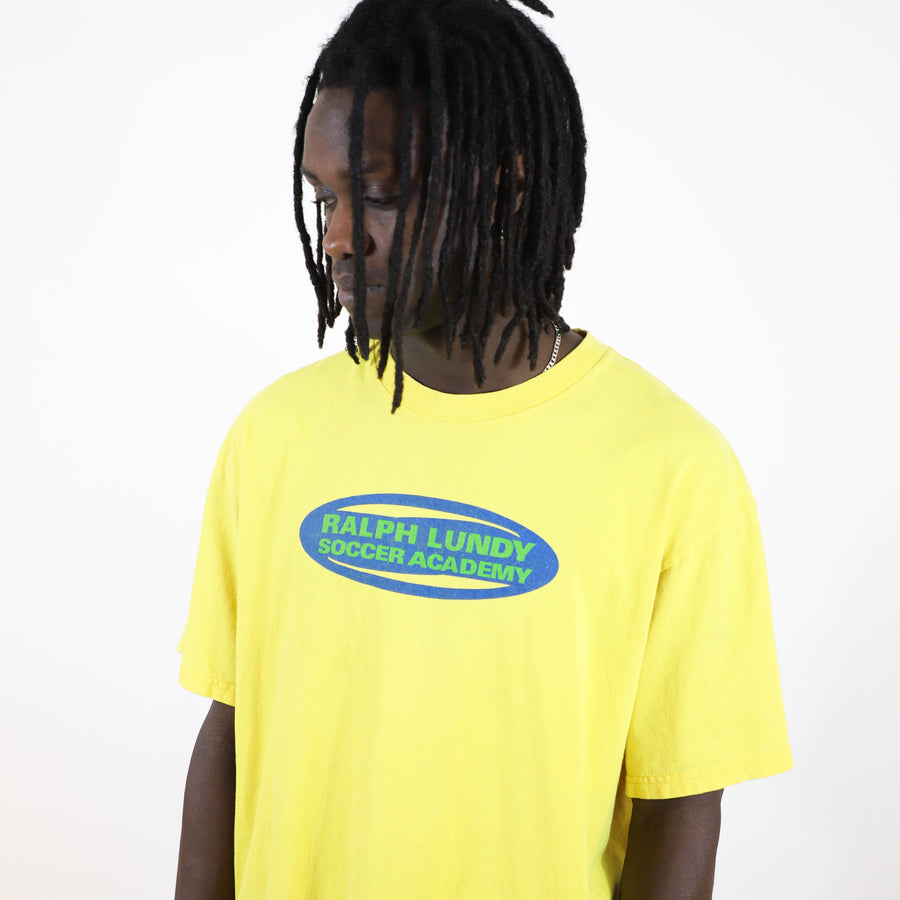 Nike Late 90's / Early 00's Central Swoosh T-Shirt in Yellow and Green