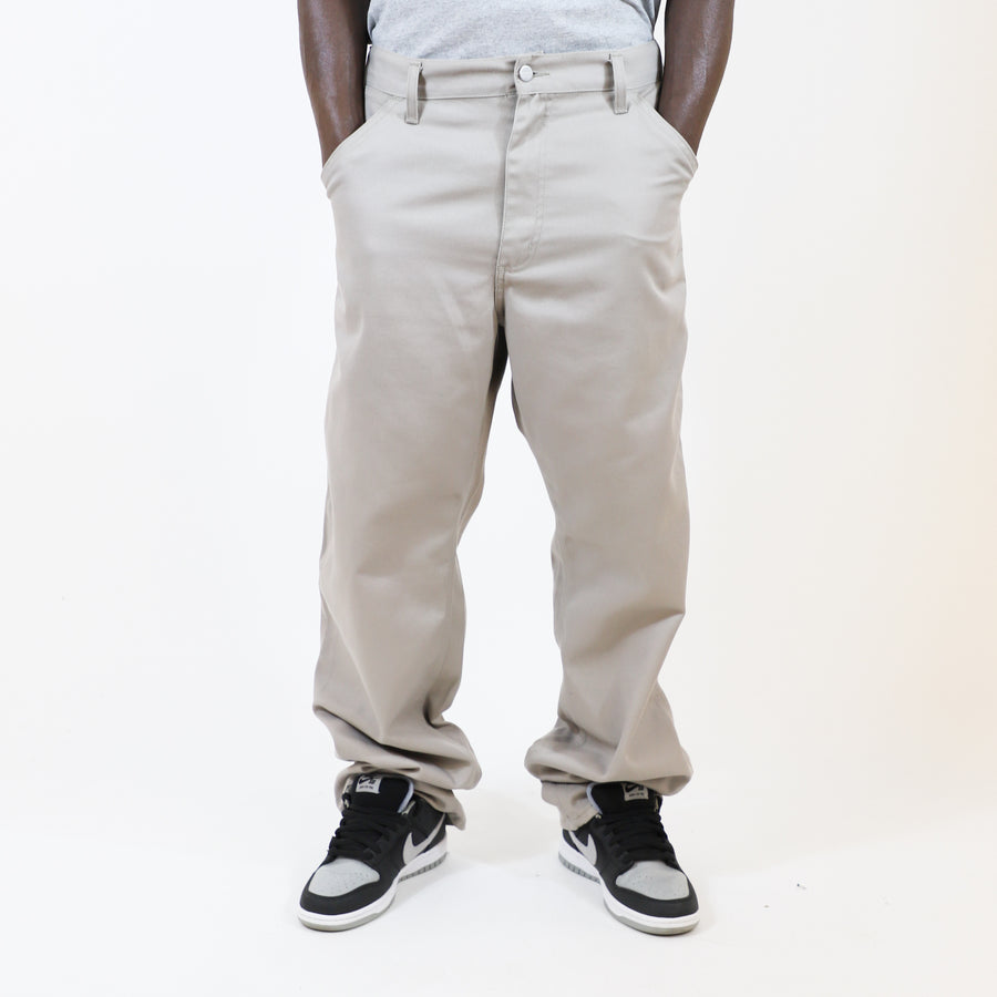 Carhartt 90's White Pocket Logo Workwear Trousers in Light Grey