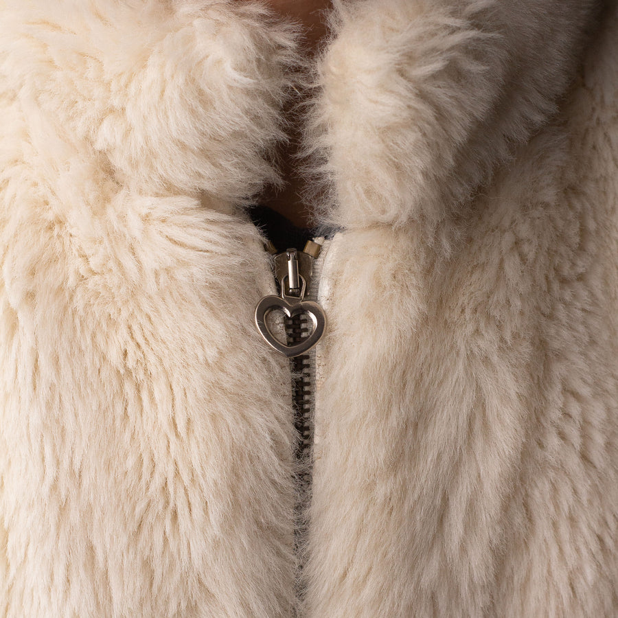 Moschino Fur Coat in Cream