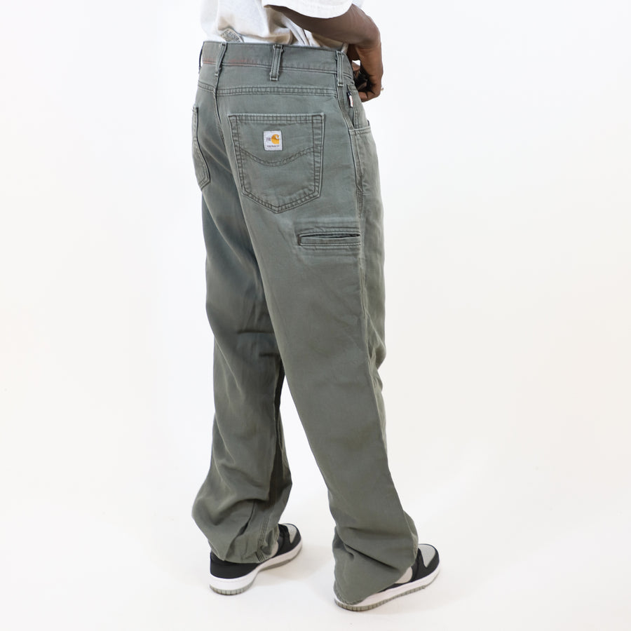 Carhartt 90's FR Pocket Logo Workwear Jeans in Dark Grey