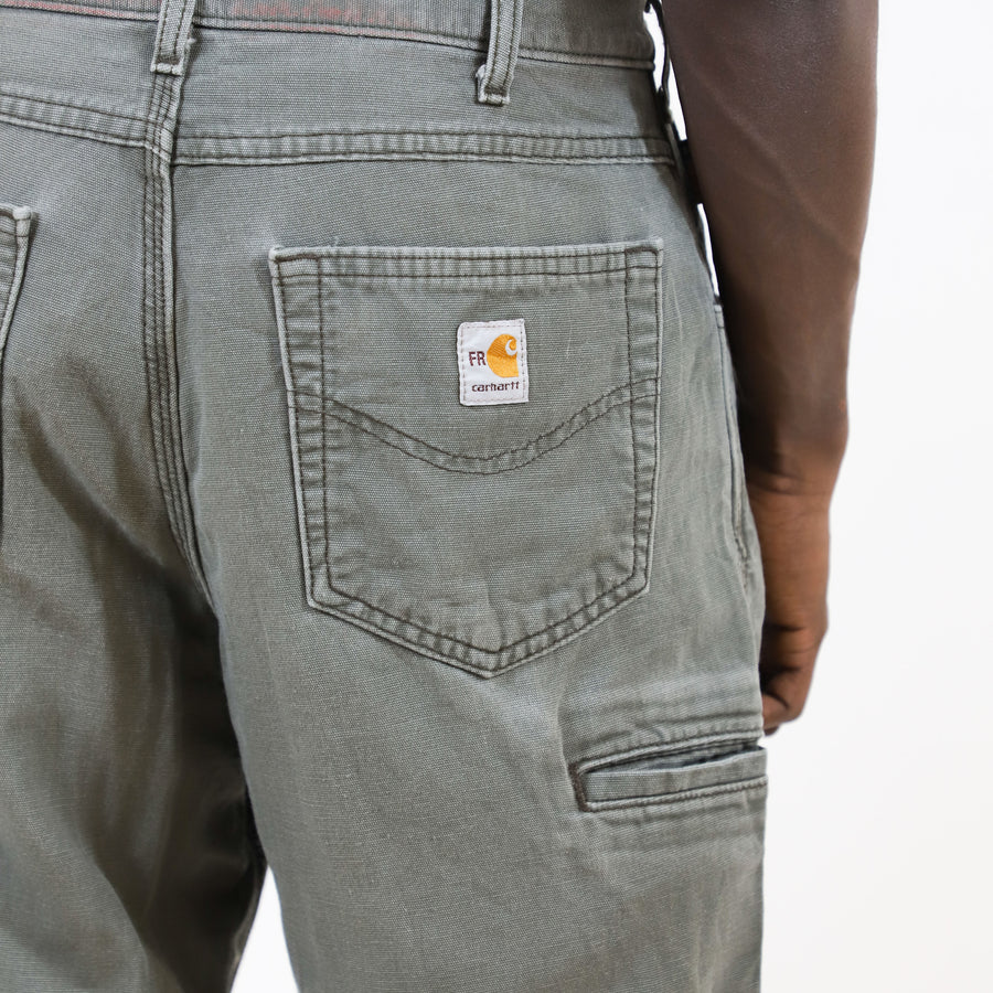 Carhartt 90's FR Pocket Logo Workwear Jeans in Dark Grey