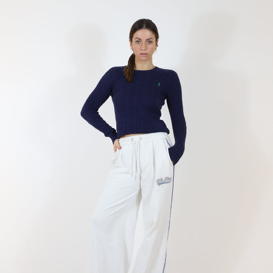 Ralph Lauren Embroidered Knitted Jumper in Navy