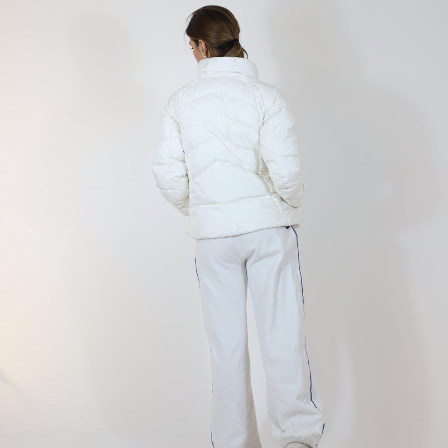 Nike 00's Embroidered Swoosh Puffer Jacket in White
