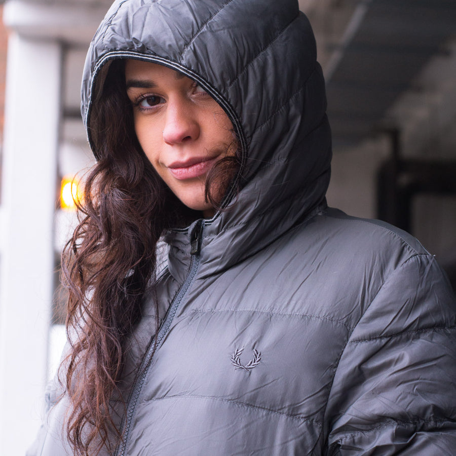 Fred Perry down puffer jacket in grey