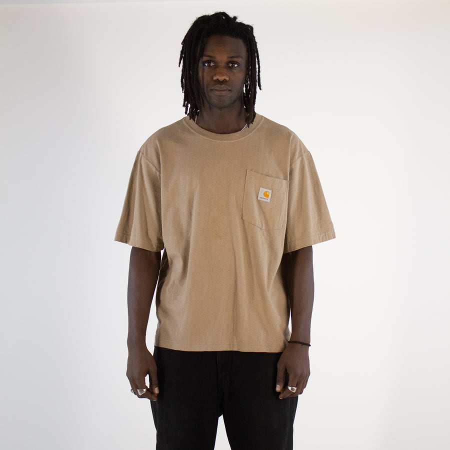 Carhartt 90s Long Sleeve Pocket T-shirt in Beige