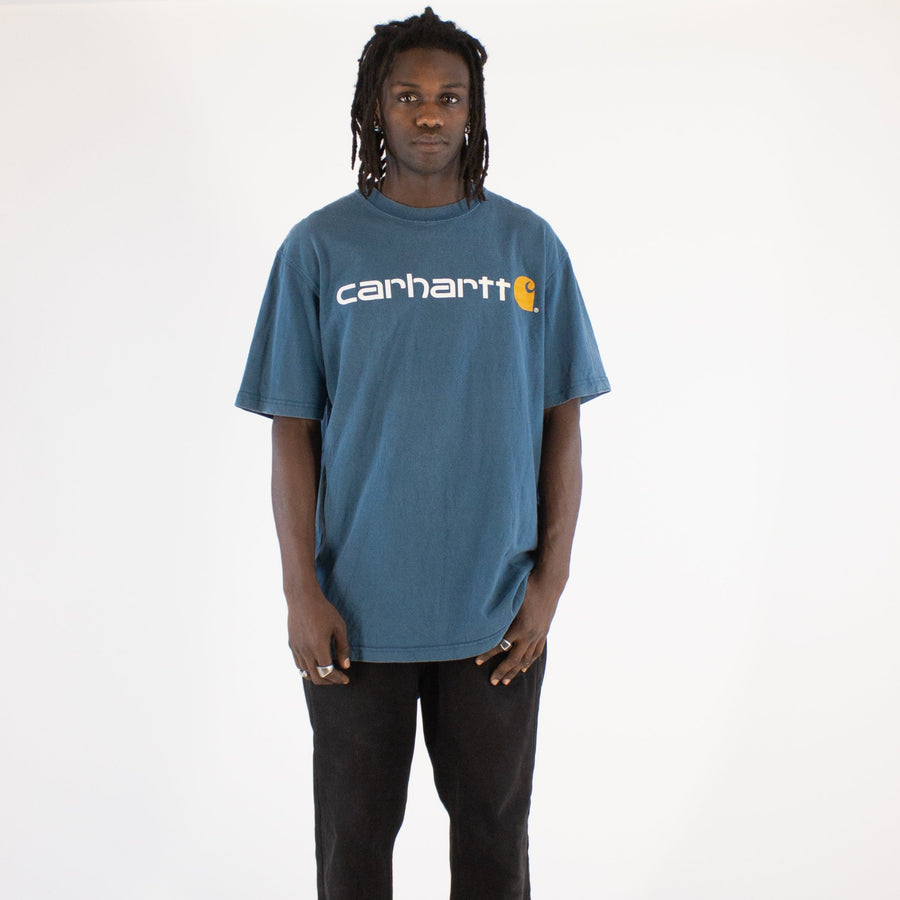 Carhartt 90s Spellout T-shirt in Blue