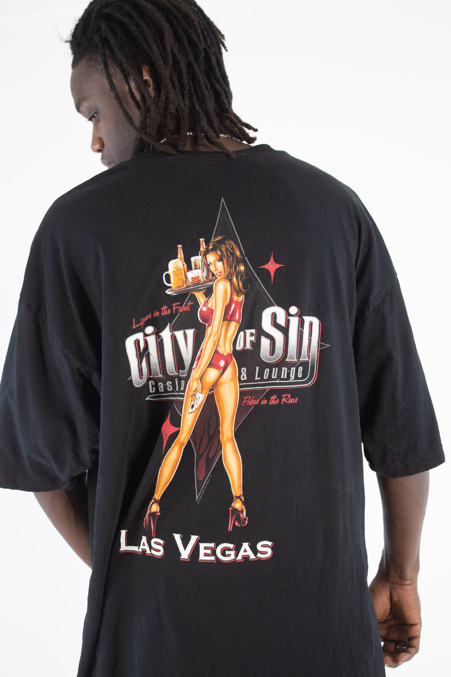Las Vegas City of Sin 2008 Poker T-shirt in Black