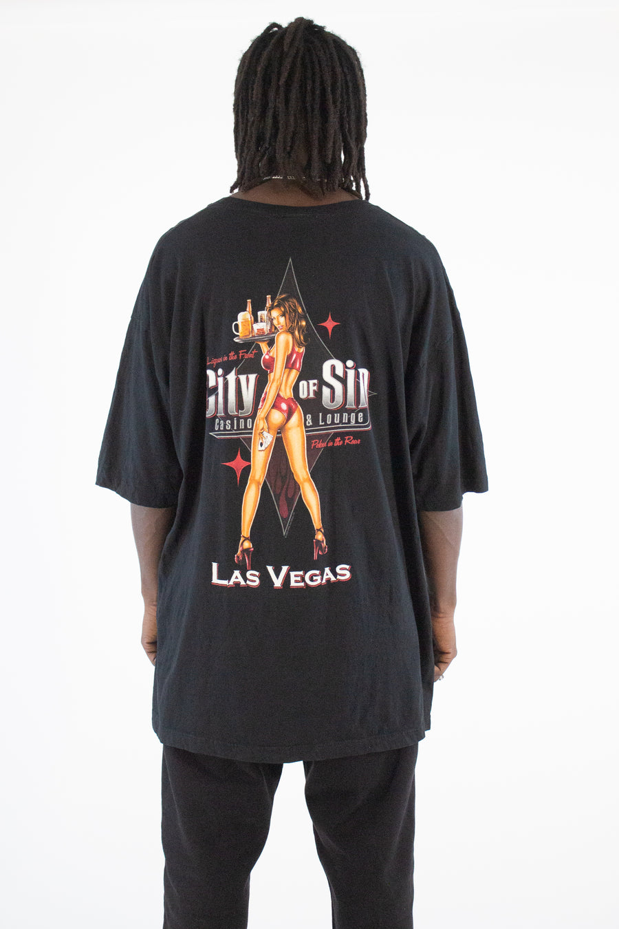 Las Vegas City of Sin 2008 Poker T-shirt in Black