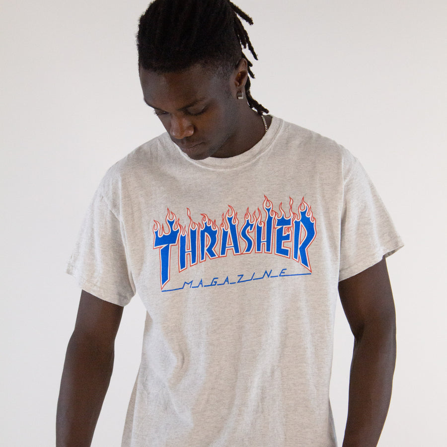 Thrasher Magazine Spellout T-shirt in Grey