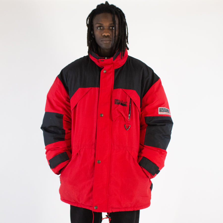 First Down Exploration Gear Padded jacket in Red & Black