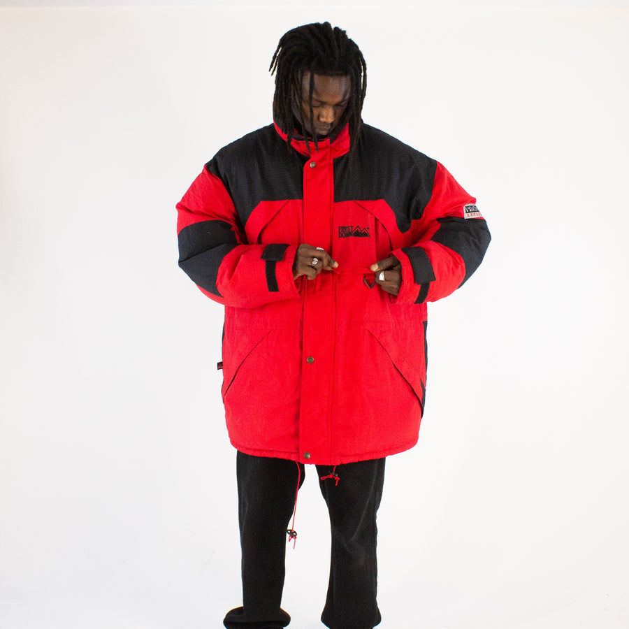 First Down Exploration Gear Padded jacket in Red & Black