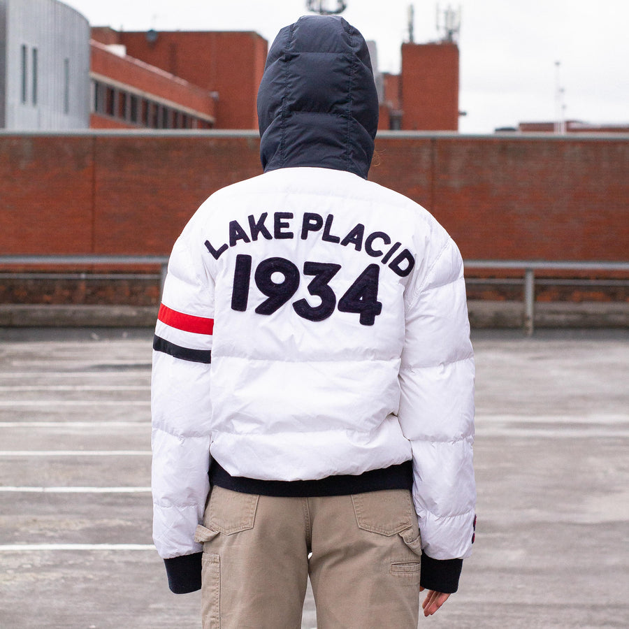 Polo Ralph Lauren 2010 Embroidered Crest Vancouver 2010 Winter Olympics Down Puffer Jacket in White and Black