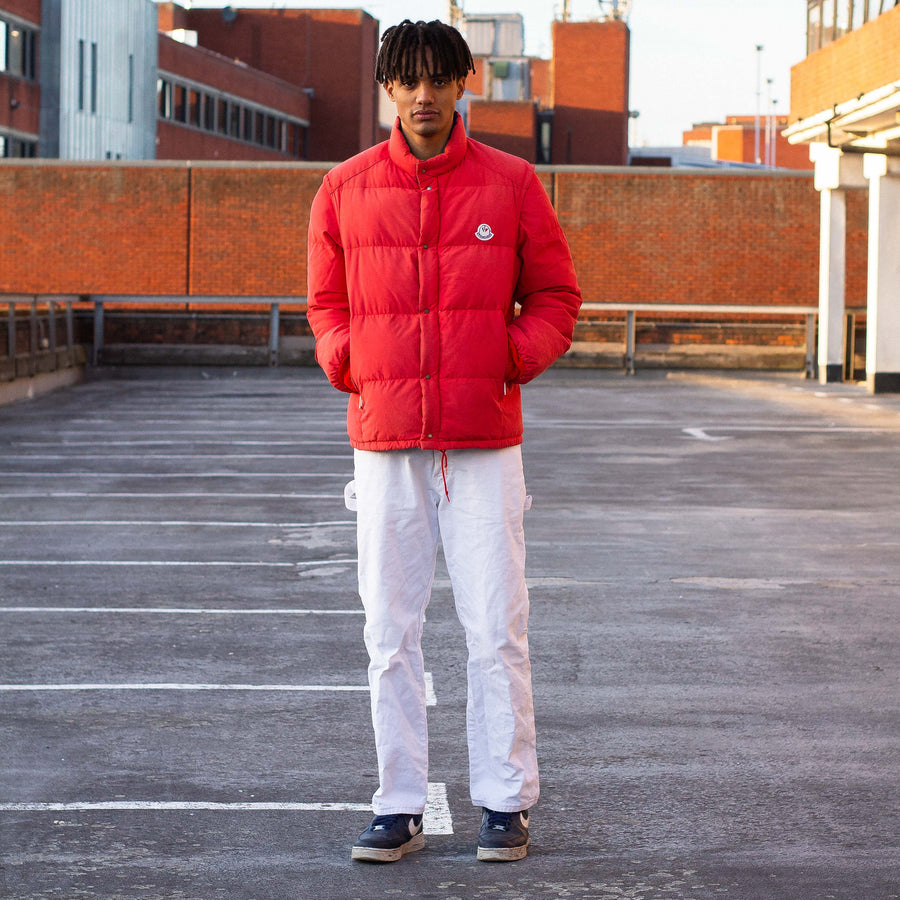 Moncler 90's Patch Logo 2-in-1 Grenoble Down Puffer Jacket in Red