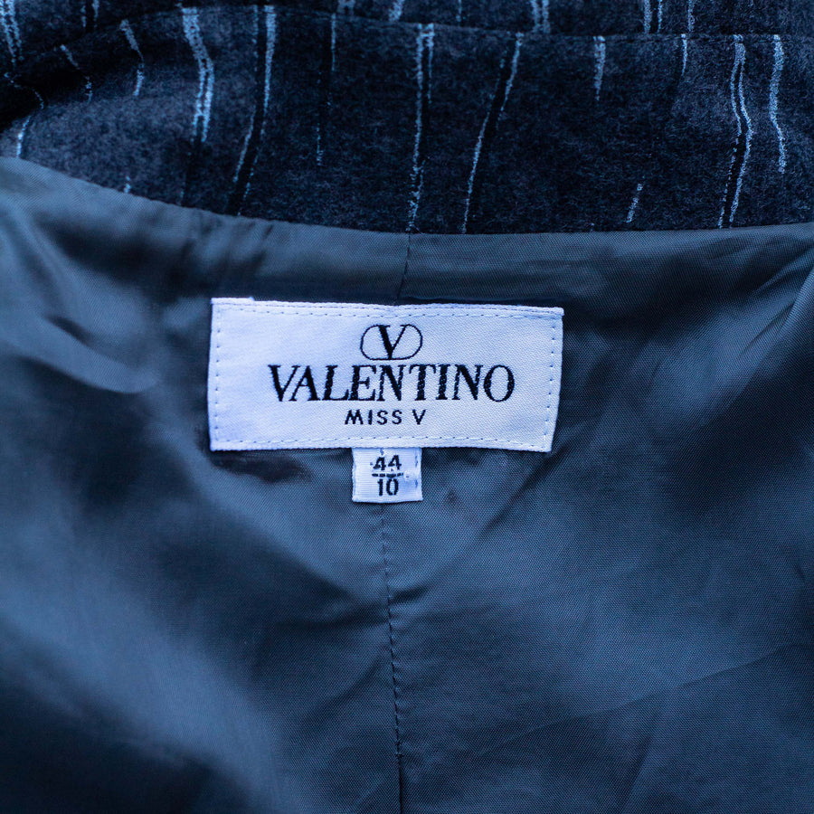 Valentino 90's Overcoat in Grey and White